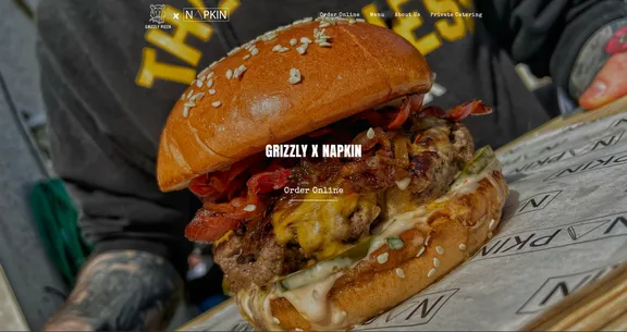 Grizzly x Napkin website preview